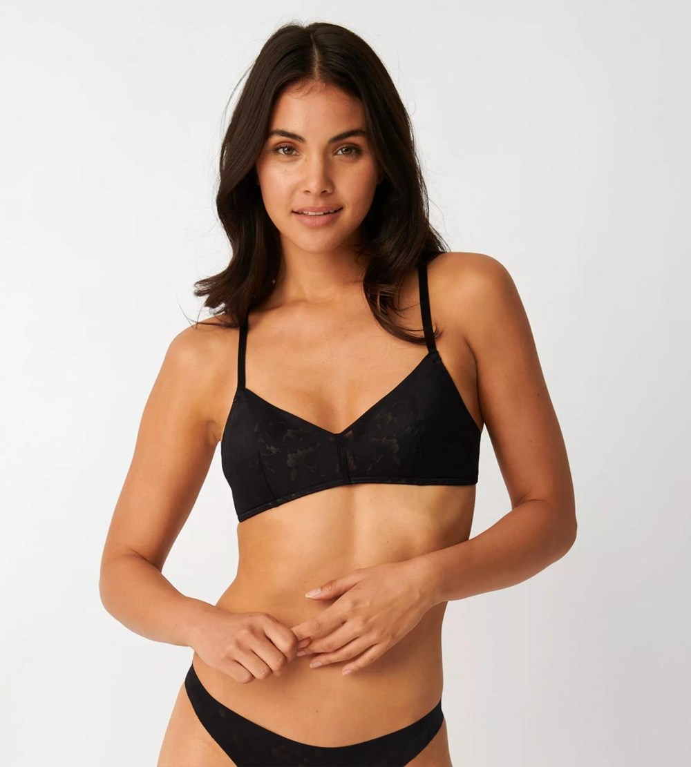 Sloggi Zero Lace Bralette Black | 36187-RJNZ