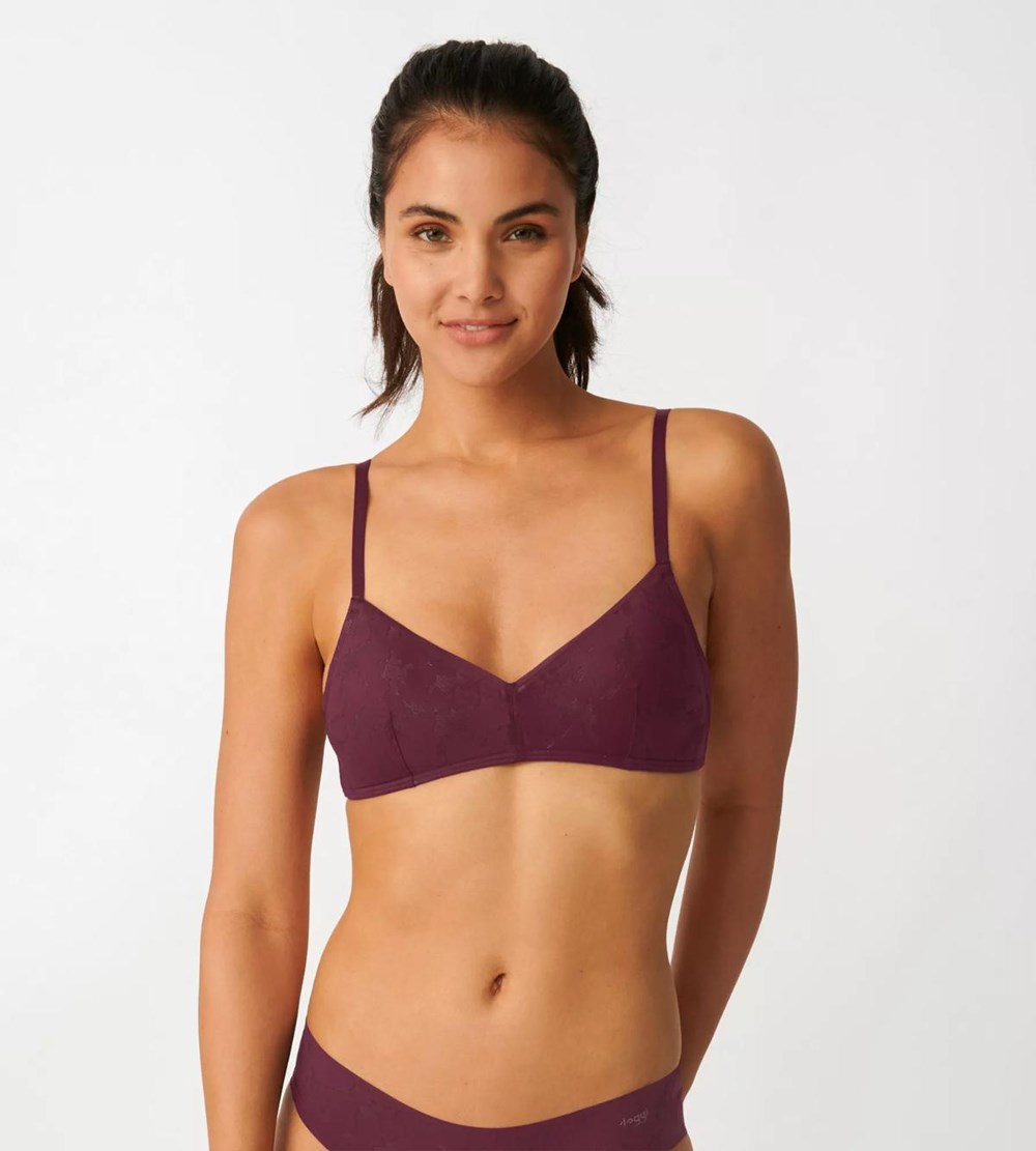 Sloggi Zero Lace Bralette Claret | 39285-TCAV