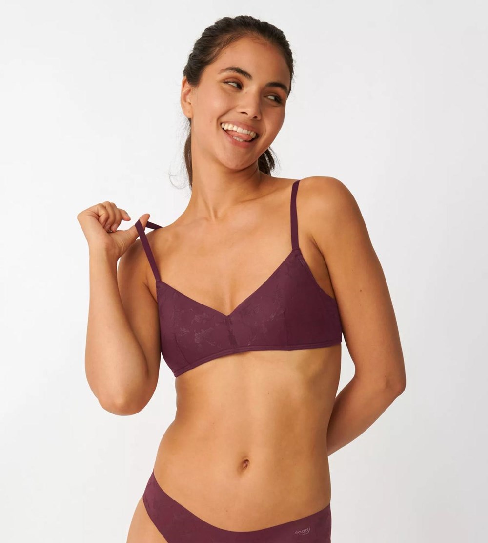 Sloggi Zero Lace Bralette Claret | 39285-TCAV