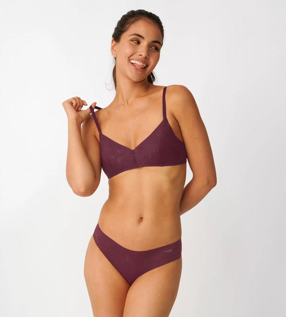 Sloggi Zero Lace Bralette Claret | 39285-TCAV