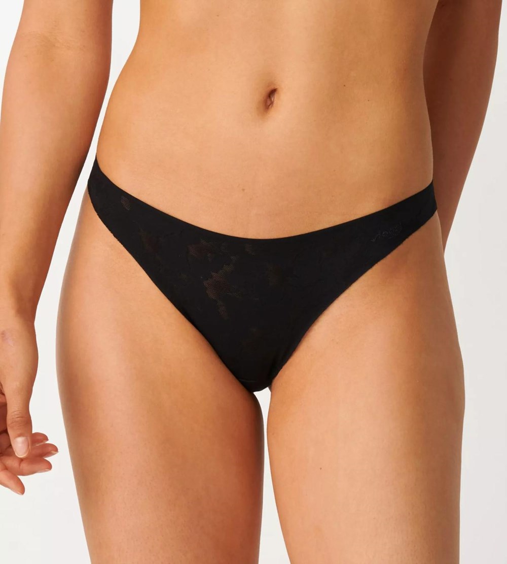 Sloggi Zero Lace Brazilian Brief Black | 18437-ZHKT