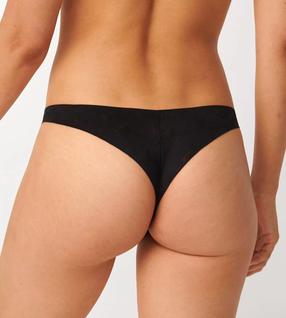 Sloggi Zero Lace Brazilian Brief Black | 18437-ZHKT