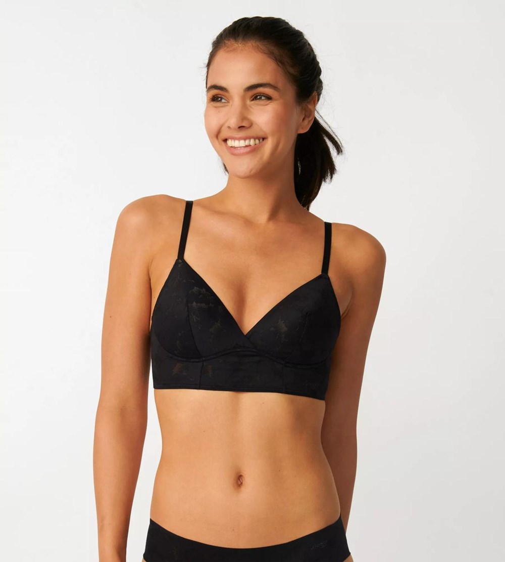 Sloggi Zero Lace Non-wired Bra Black | 74368-VAKN