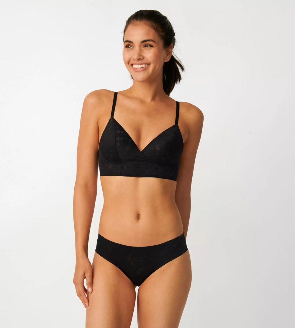 Sloggi Zero Lace Non-wired Bra Black | 74368-VAKN