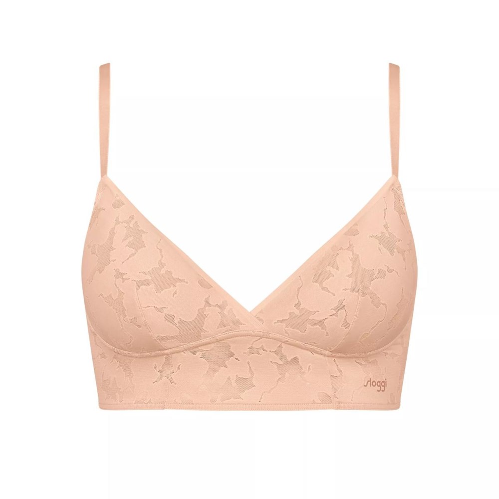 Sloggi Zero Lace Non-wired Bra Light Brown | 36518-JPKO