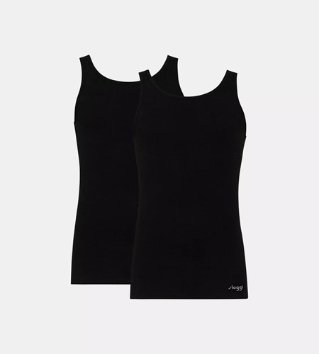 Sloggi Go Abc Vest Tank Top Black | 90531-FCXJ