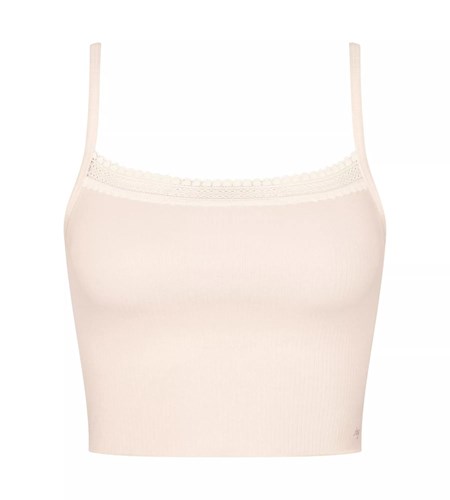 Sloggi Go Ribbed Top With Spaghetti Straps Angora | 40587-TDUK