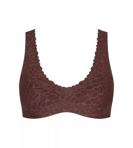 Sloggi Zero Feel Lace Bralette Ebony brown | 35897-BNQZ