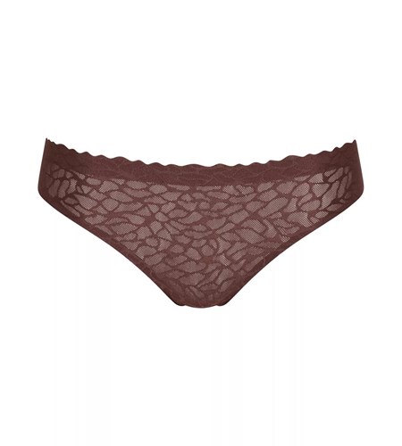 Sloggi Zero Feel Lace Brazil Panty Ebony brown | 06238-HOSA